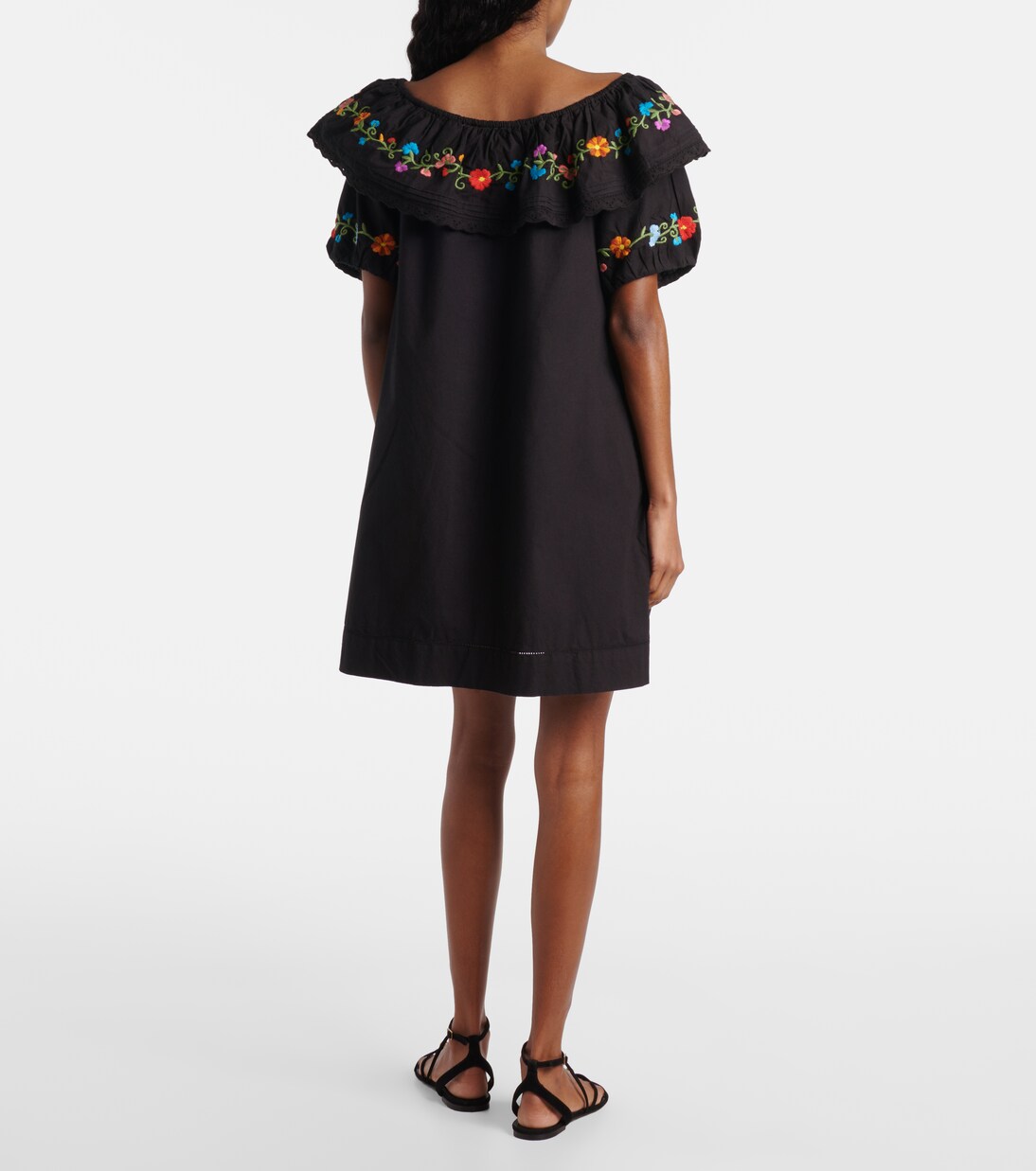 Robe Saige brodée en coton | Rixo