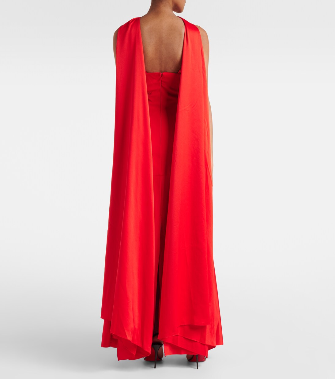 Robe longue Cece en crêpe et satin | Solace London