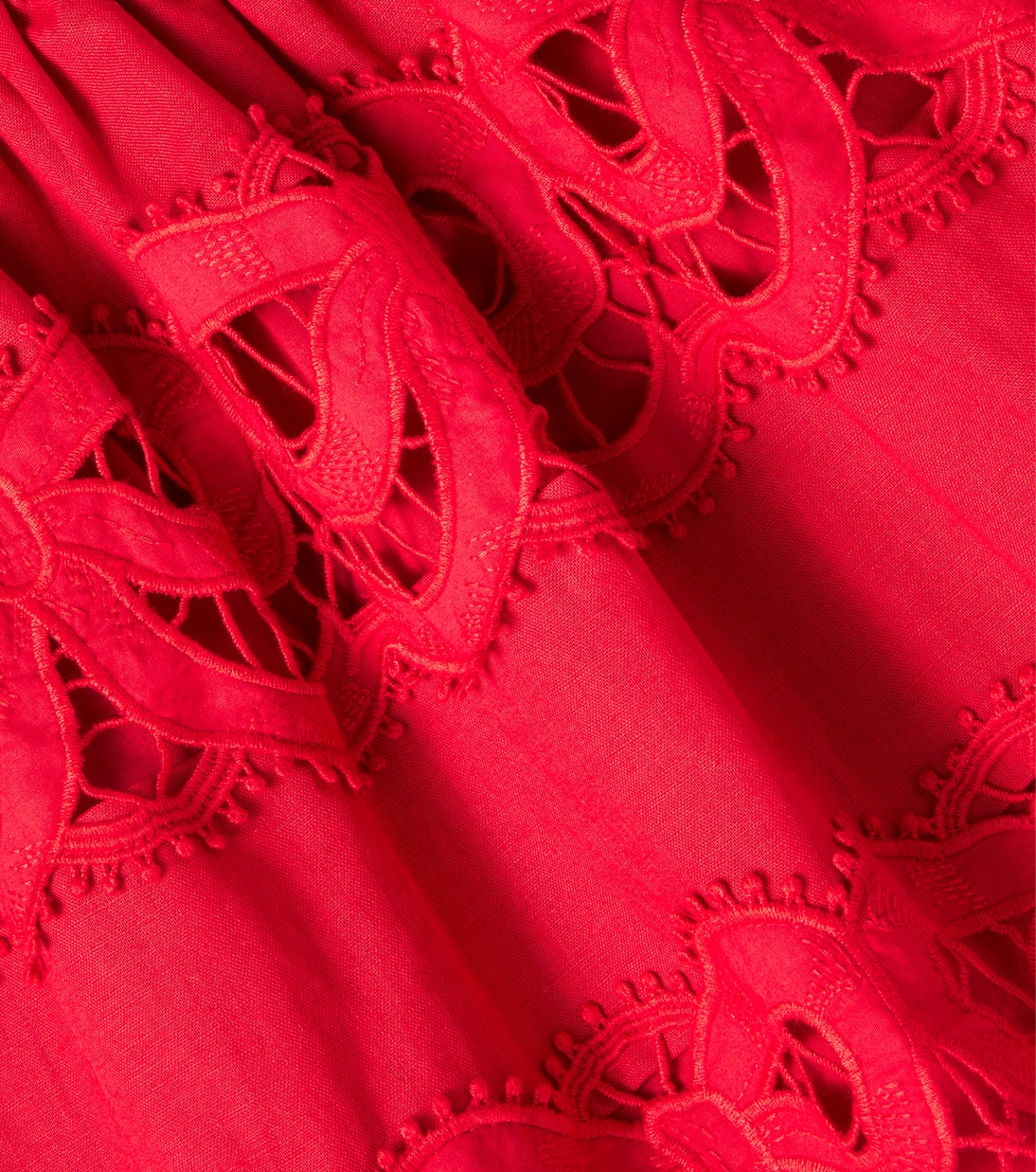 Bow-detail broderie anglaise linen dress | Self-Portrait Kids