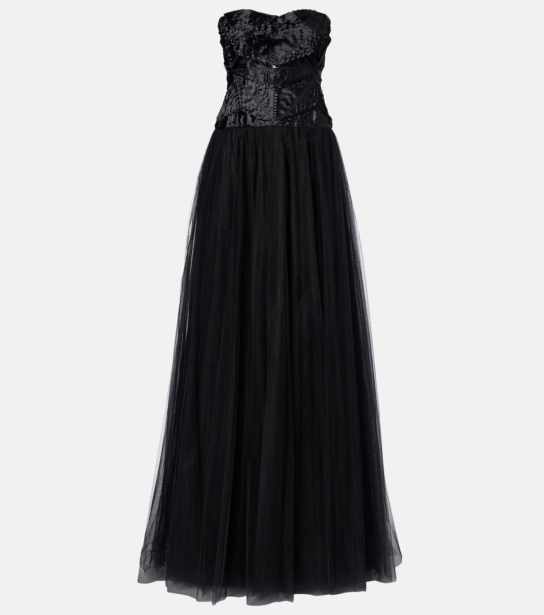 Bustier-Robe aus Tüll | Costarellos