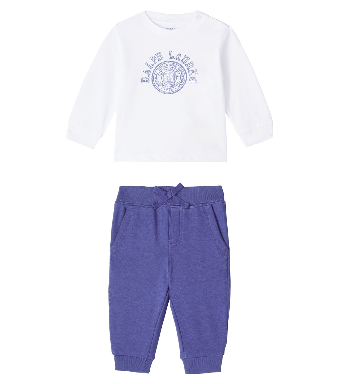 Baby cotton-blend sweatshirt and sweatpants set | Polo Ralph Lauren Kids