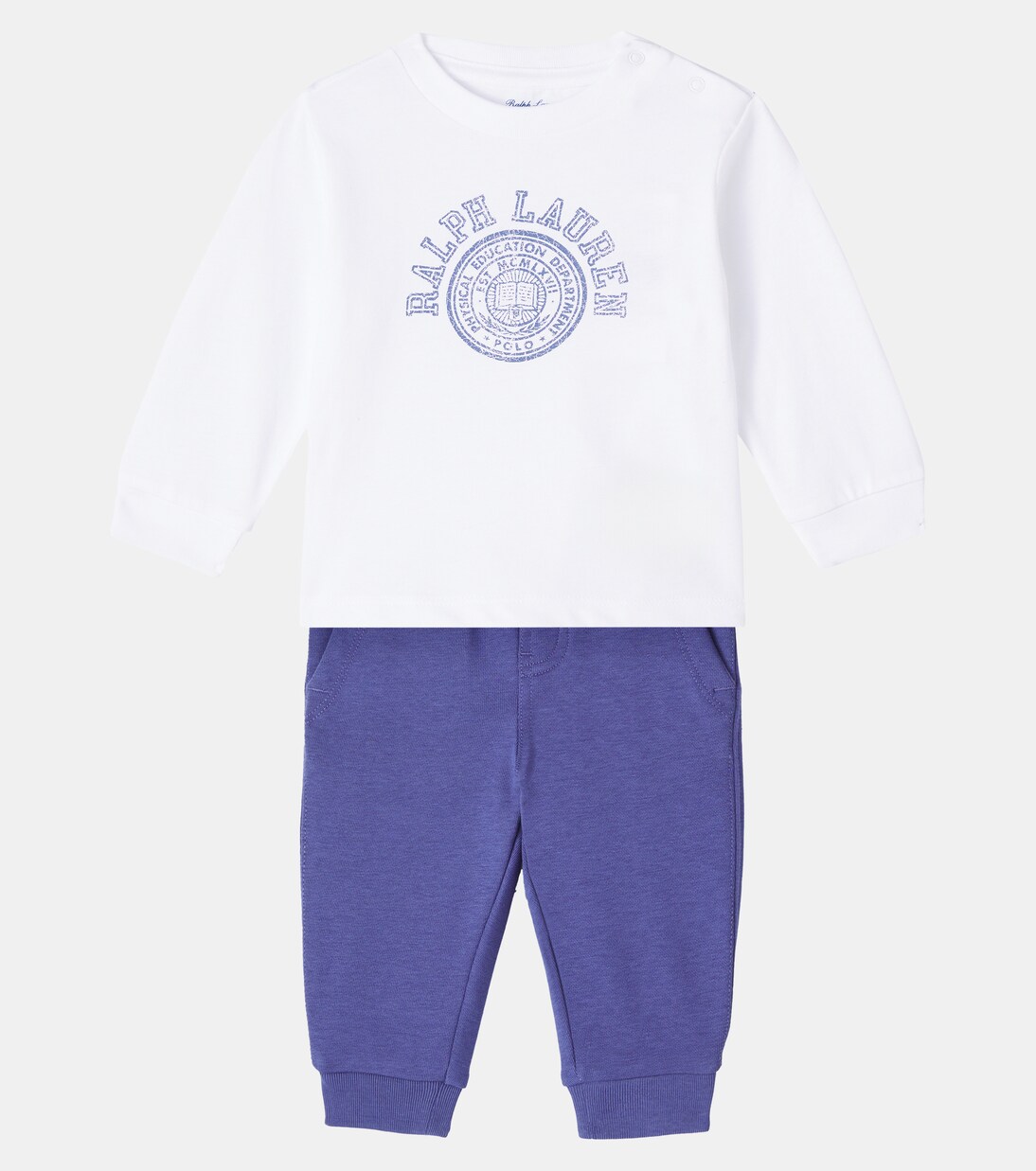 Baby cotton-blend sweatshirt and sweatpants set | Polo Ralph Lauren Kids