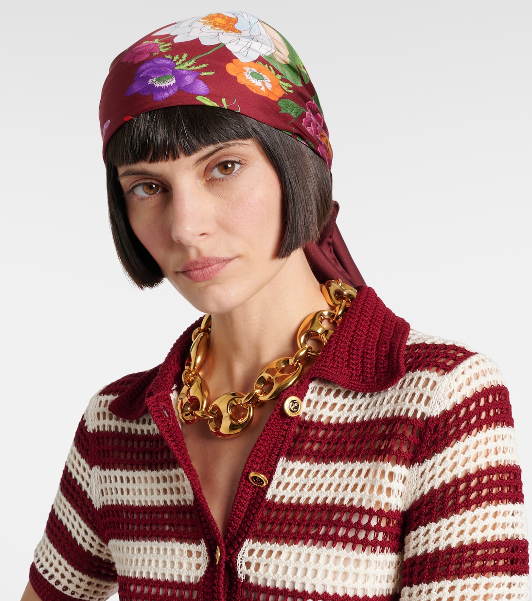 Gucci Flora silk twill scarf | Gucci