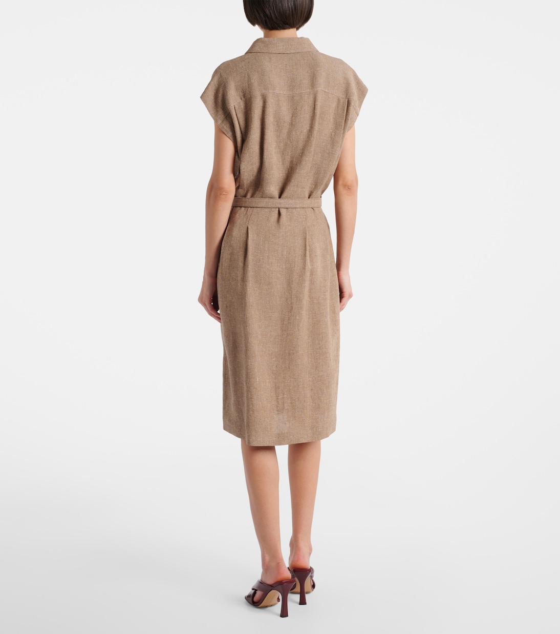 Hemdblusenkleid Maise aus Leinen-Crêpe | Loro Piana