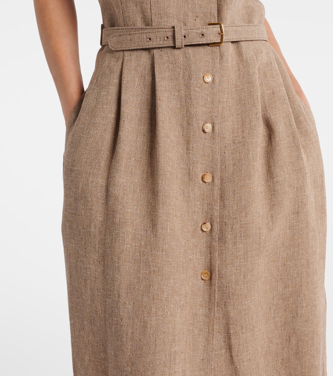 Hemdblusenkleid Maise aus Leinen-Crêpe | Loro Piana