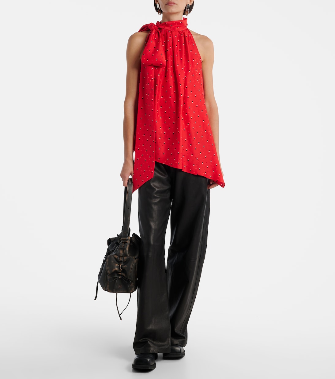 Bedrucktes Top Sombana aus Seide | Acne Studios