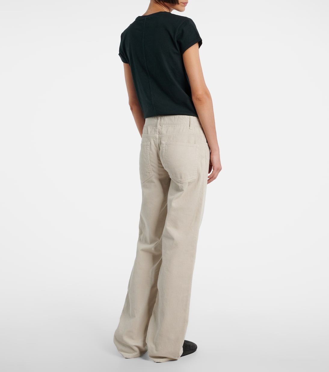 Pantalon droit Carlyl en velours côtelé de coton | The Row
