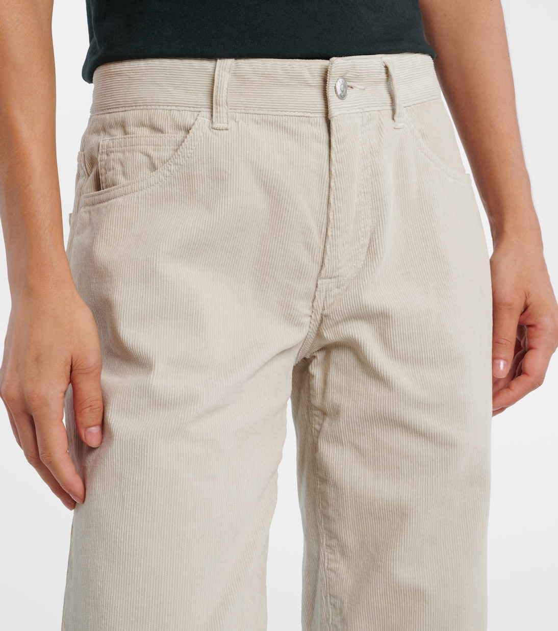 Pantalon droit Carlyl en velours côtelé de coton | The Row