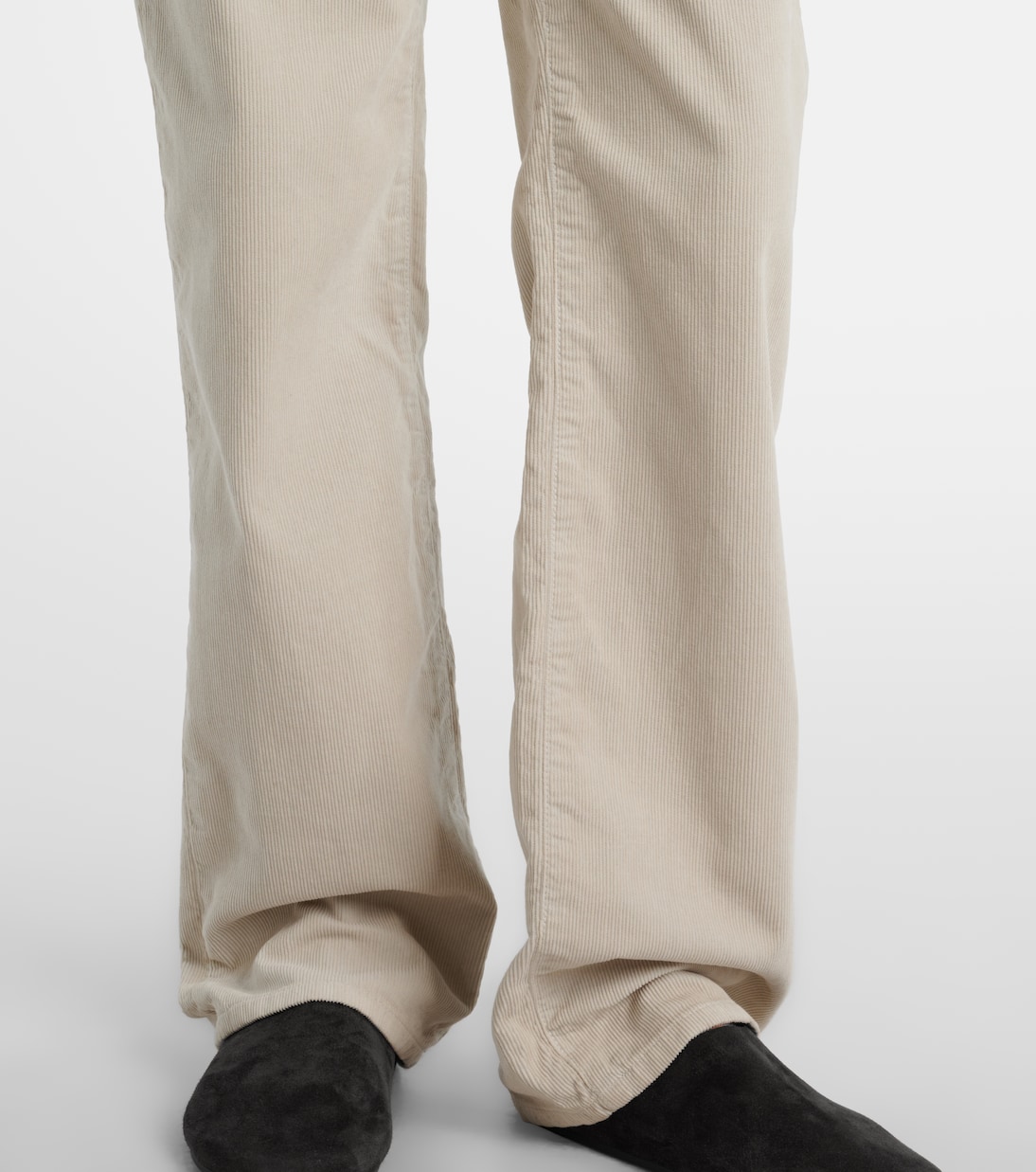 Pantalon droit Carlyl en velours côtelé de coton | The Row