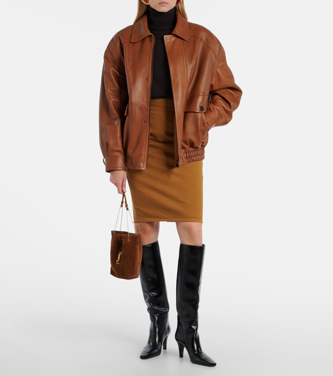 Bucket Bag Cassandre aus Veloursleder | Saint Laurent