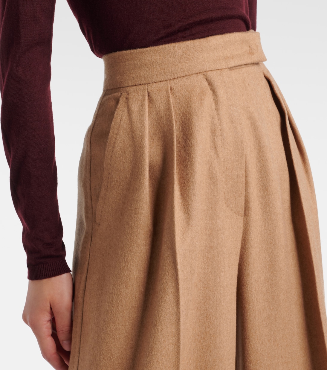 Pantalon ample Ori en laine de chameau | Max Mara