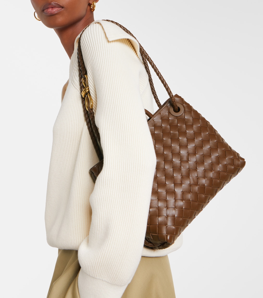 Sac Andiamo Small en cuir Intrecciato | Bottega Veneta