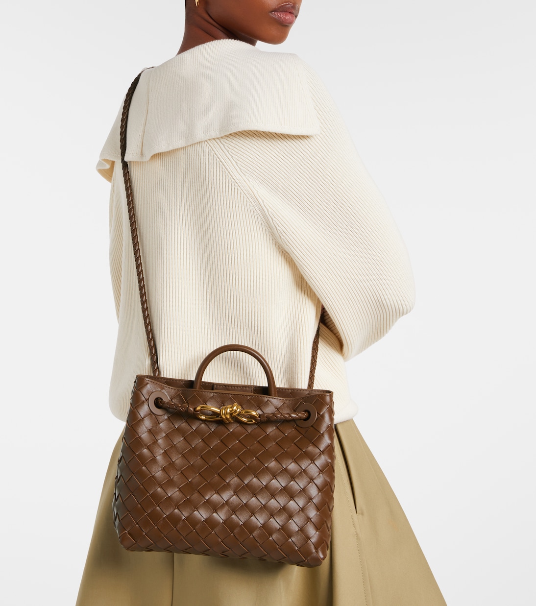 Sac Andiamo Small en cuir Intrecciato | Bottega Veneta