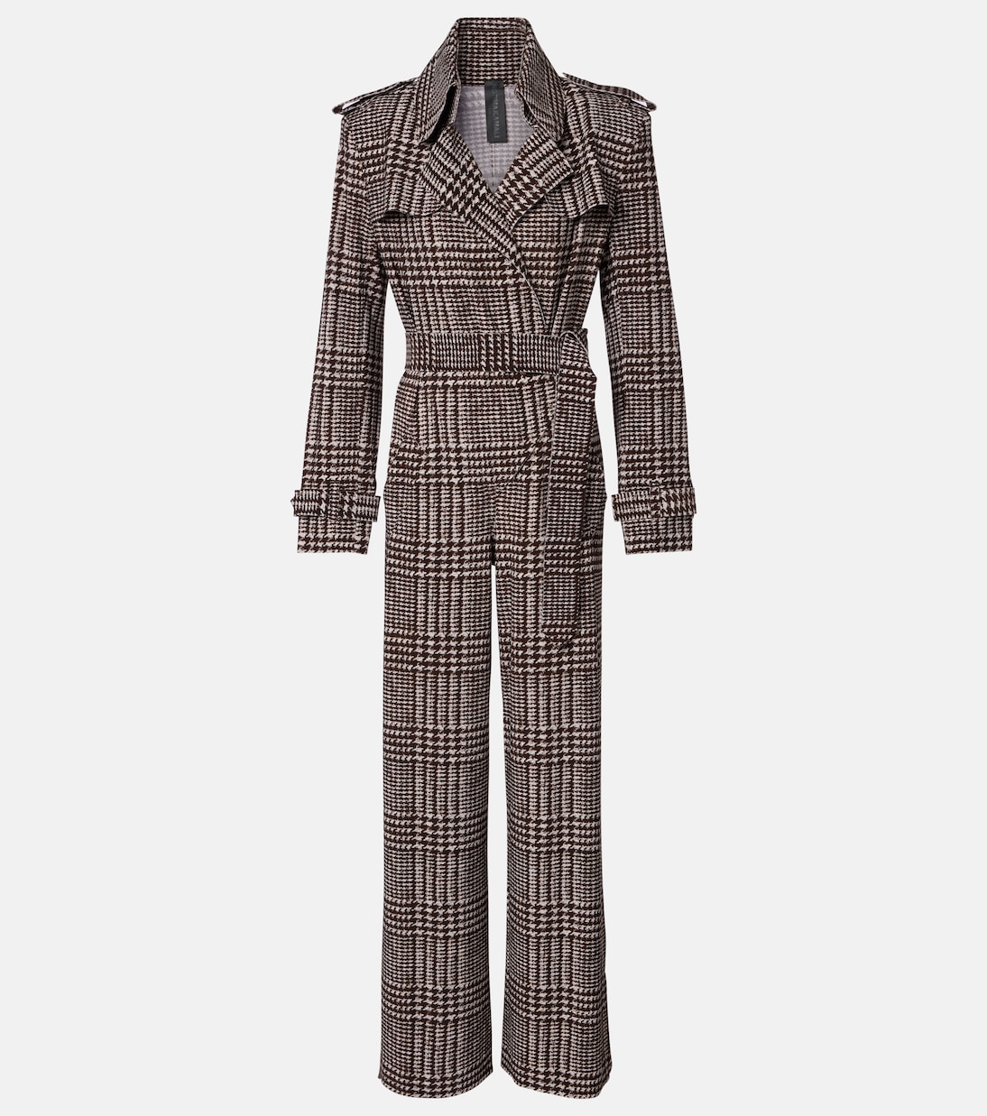 Prince of Wales check jumpsuit | Norma Kamali