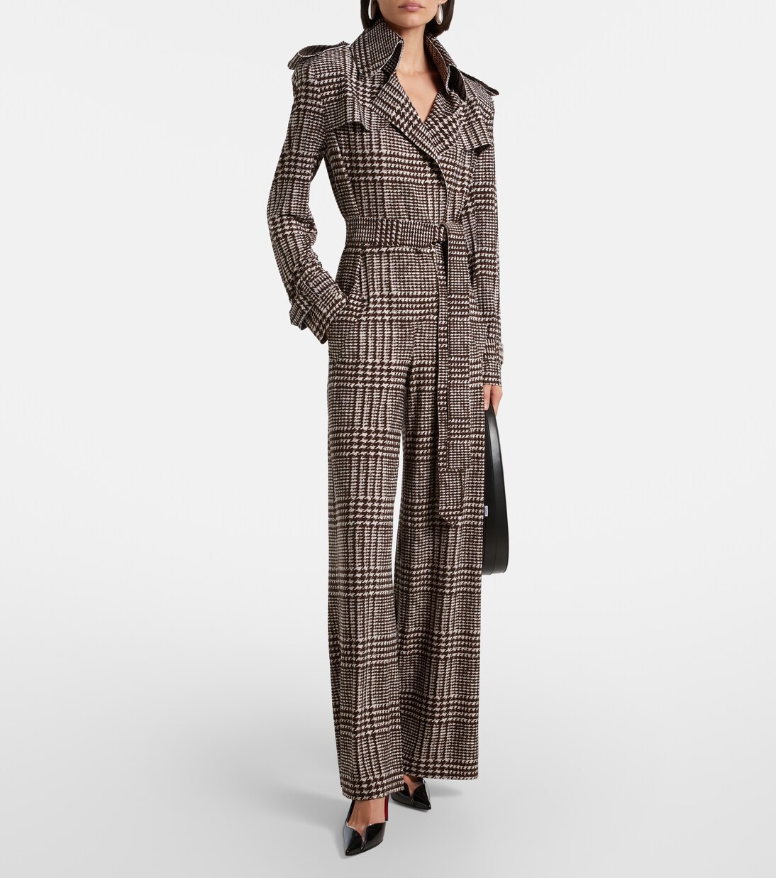 Prince of Wales check jumpsuit | Norma Kamali