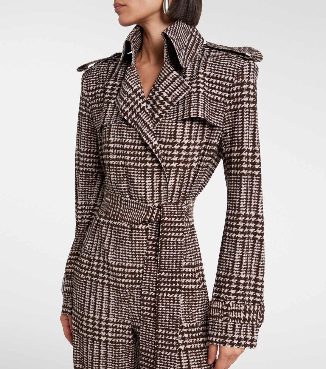 Prince of Wales check jumpsuit | Norma Kamali