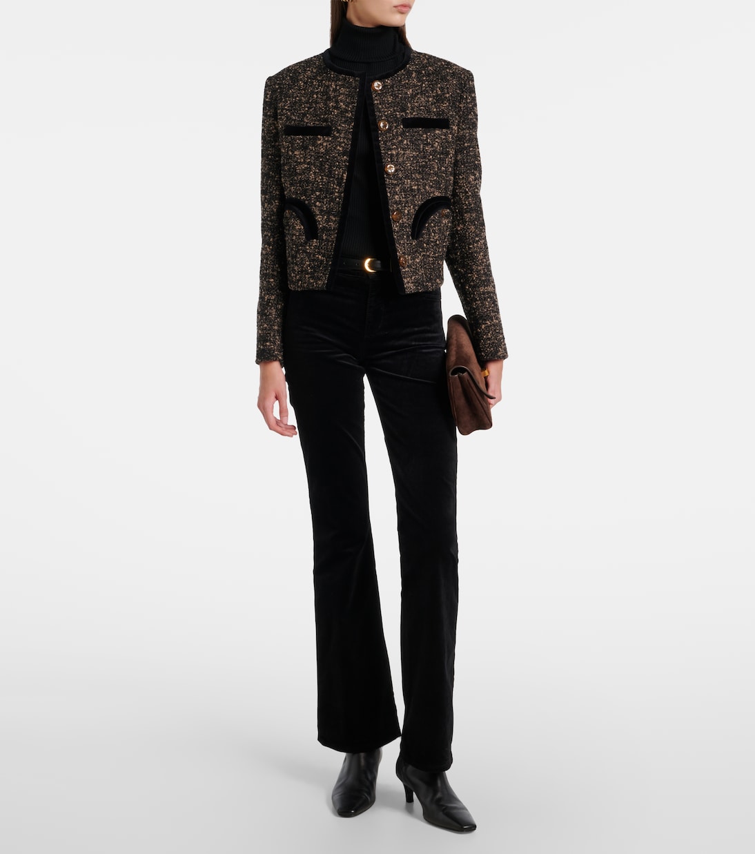 Pantalones Leggy Bootcut de terciopelo en mezcla de algodón | 7 For All Mankind