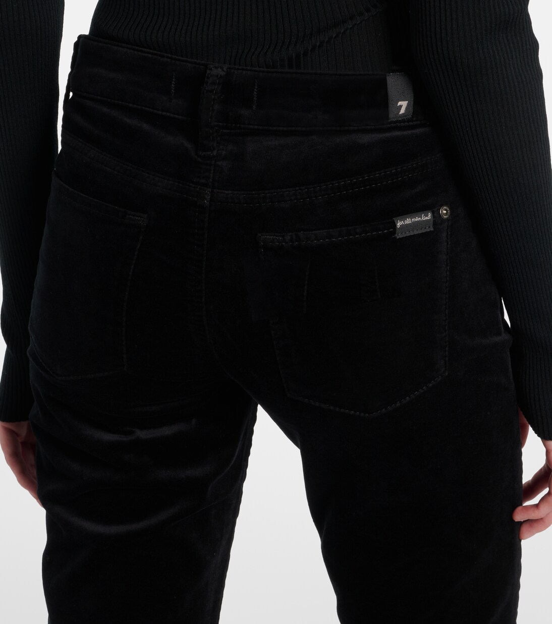 Pantalones Leggy Bootcut de terciopelo en mezcla de algodón | 7 For All Mankind