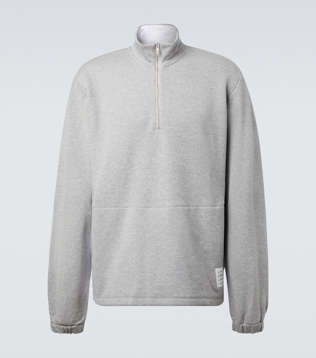 4-Bar cotton jersey half-zip sweatshirt | Thom Browne