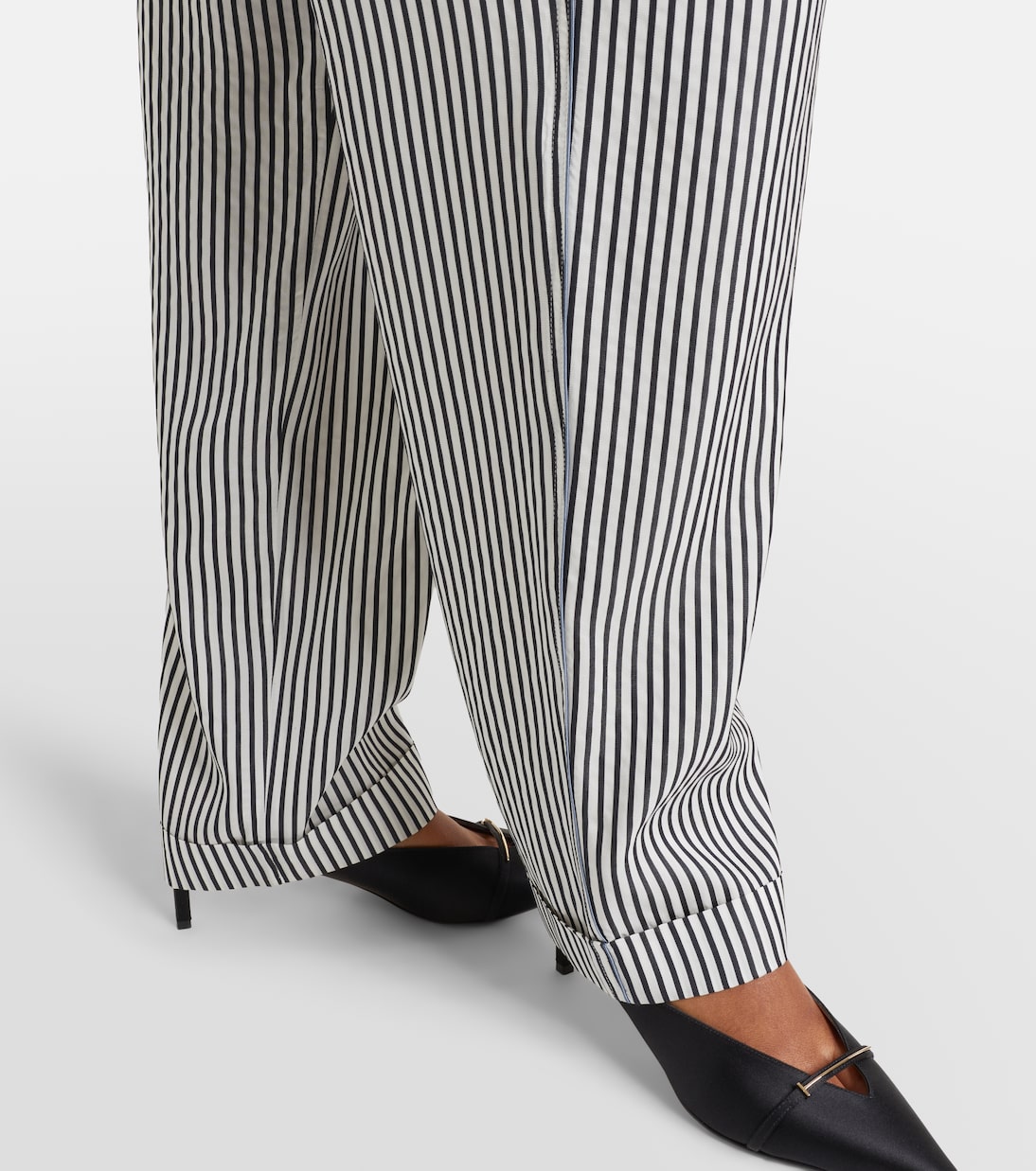 Pantaloni regular in seta a righe | Tom Ford