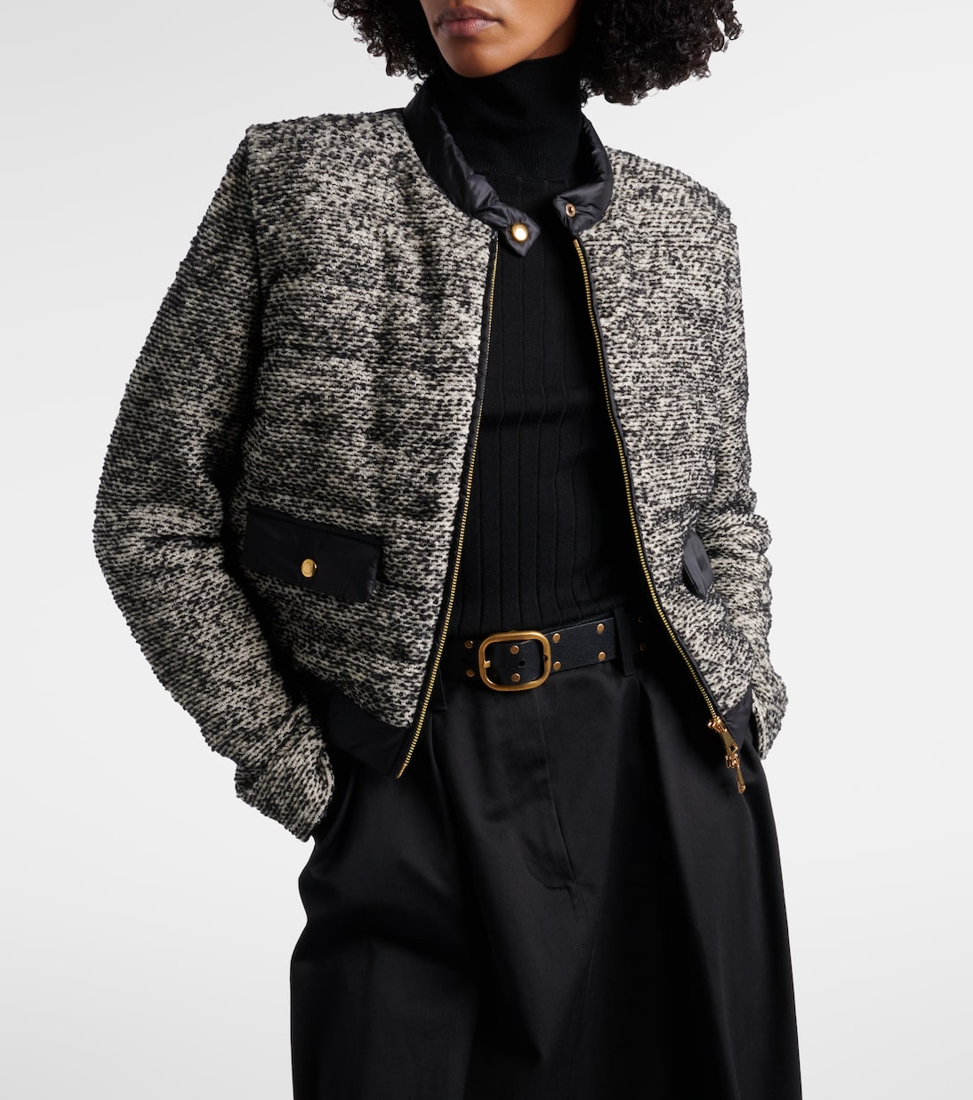 Down-paneled wool-blend jacket | Moncler