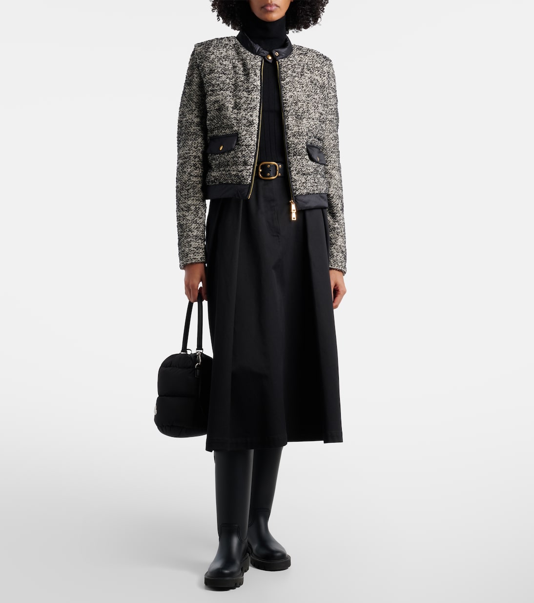 Down-paneled wool-blend jacket | Moncler