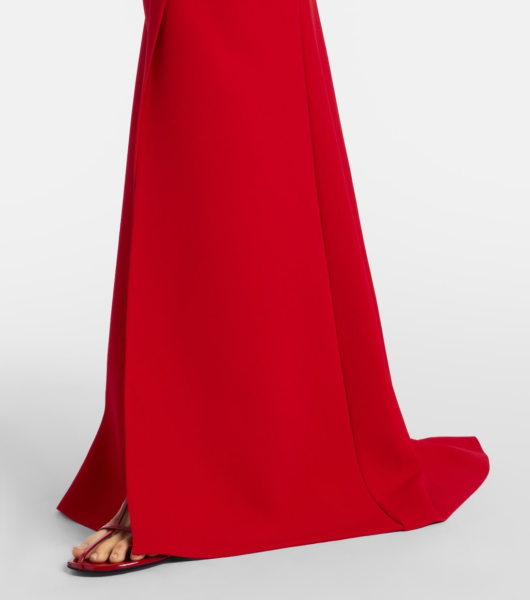 Bow-detail halterneck silk-blend cady gown | Elie Saab