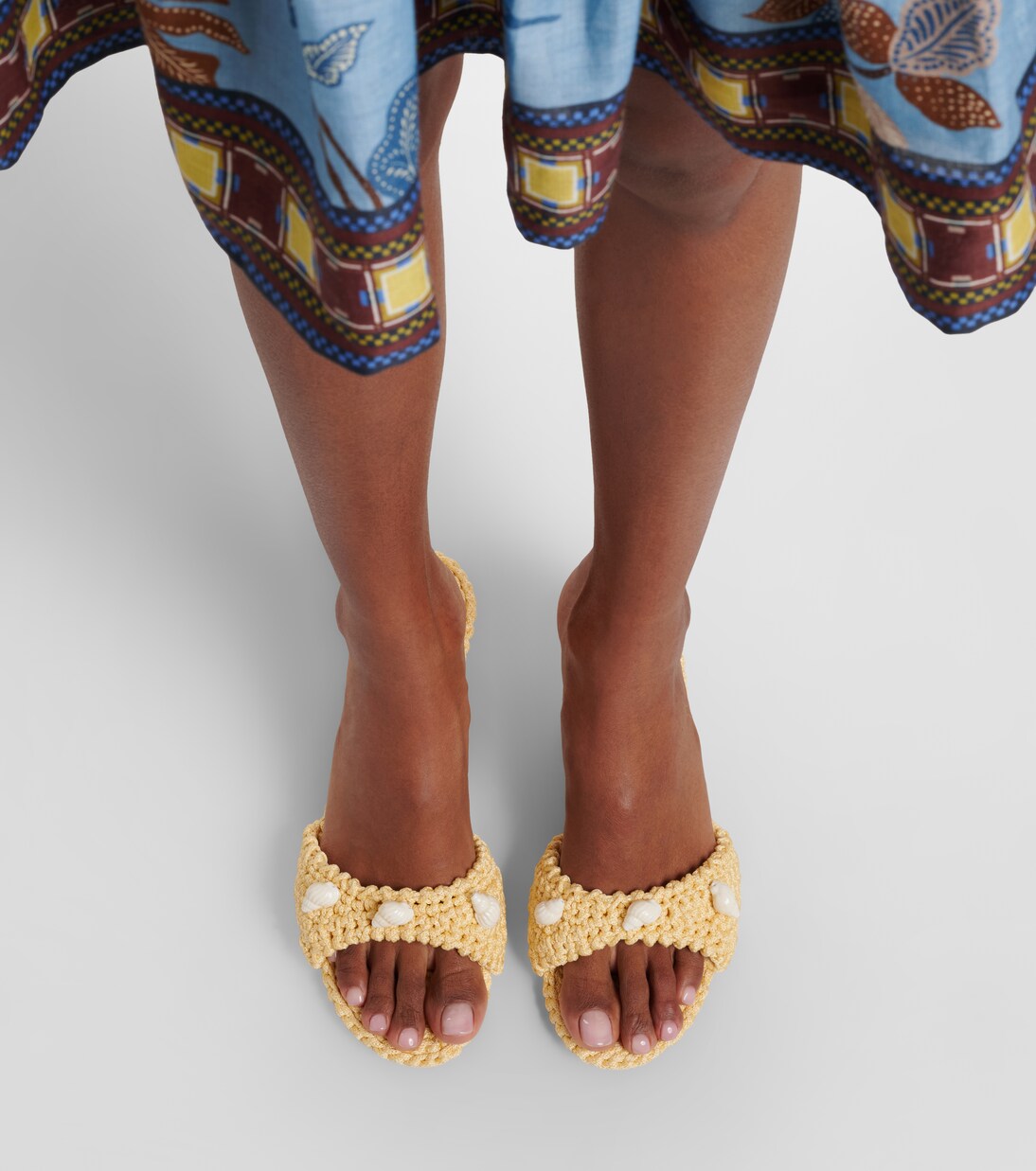 Embellished crochet mules | Mach & Mach