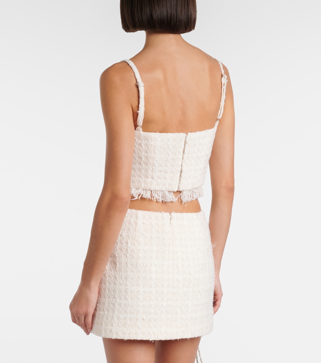 Embellished tweed crop top | Area