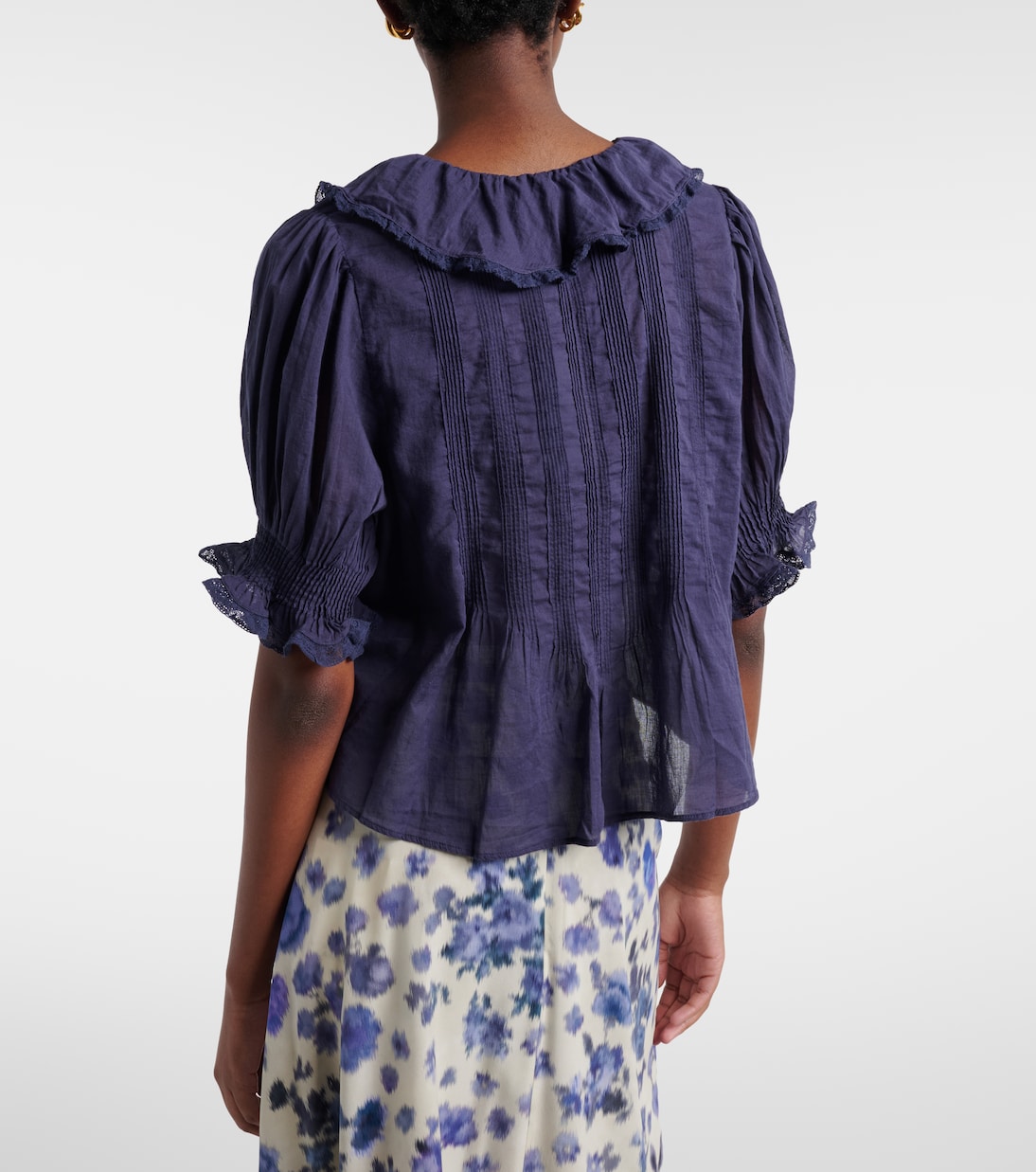 Henri cotton voile top | Dôen