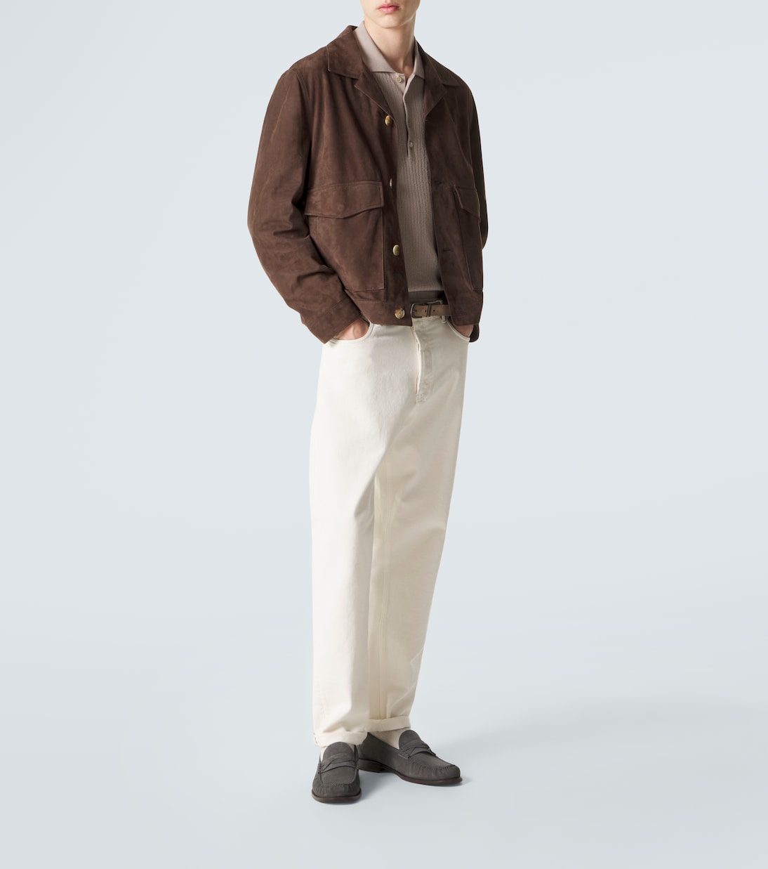 Loafers aus Veloursleder | Brunello Cucinelli