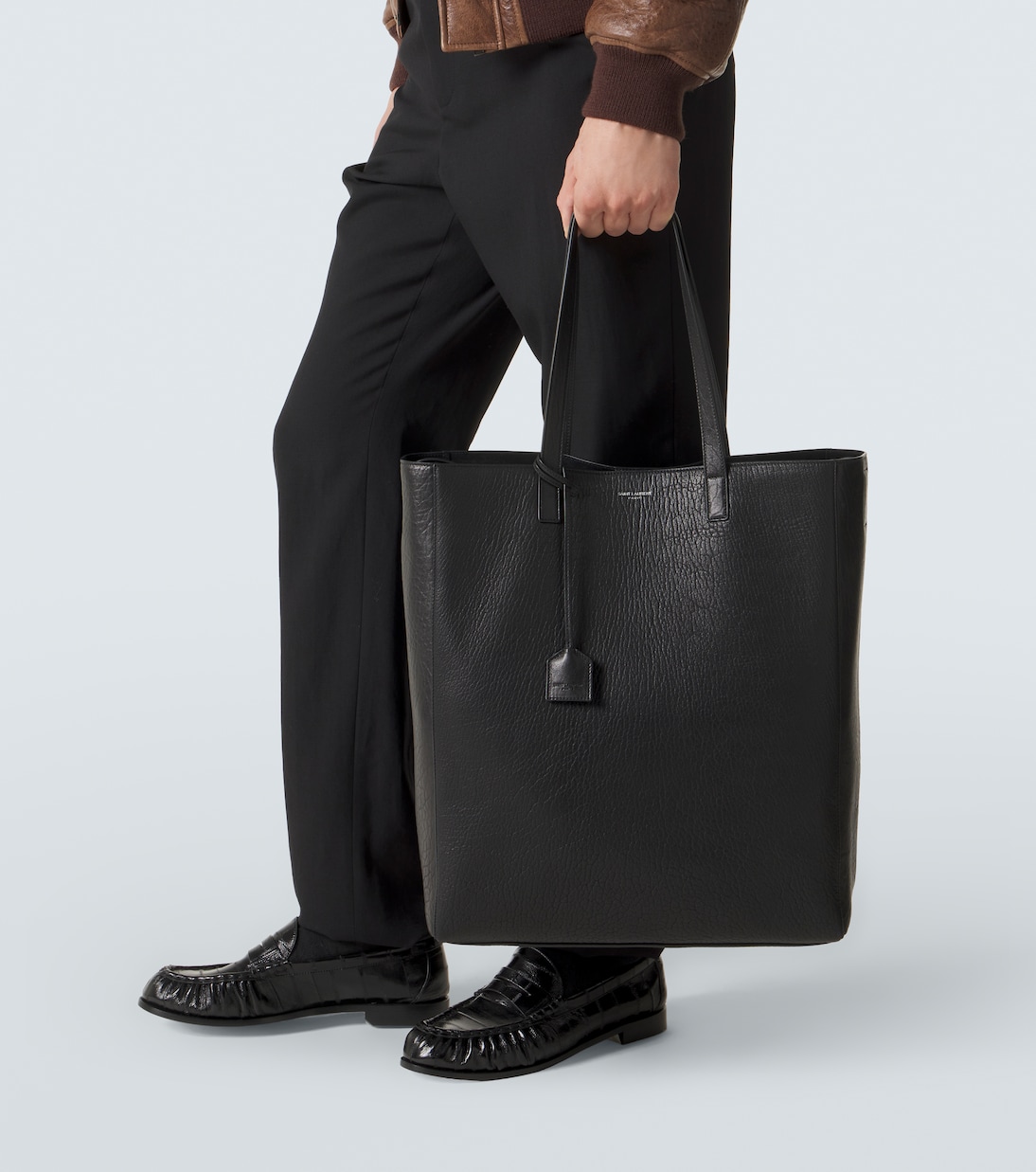 Bold leather tote bag | Saint Laurent