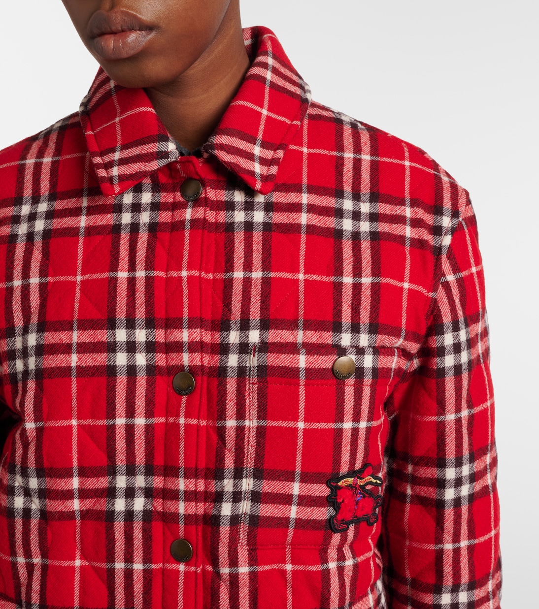 Wattierte Jacke Burberry Check aus Wolle | Burberry