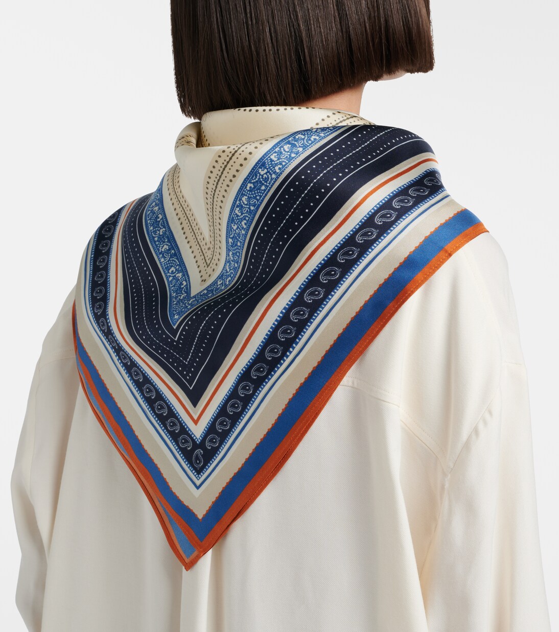 Printed silk twill scarf | Toteme