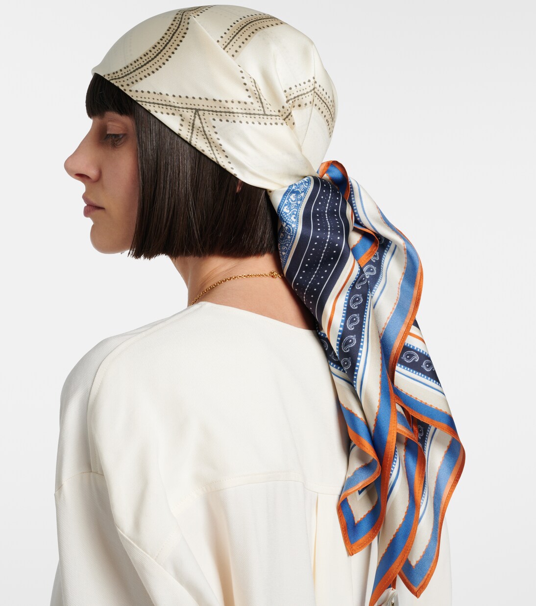 Printed silk twill scarf | Toteme