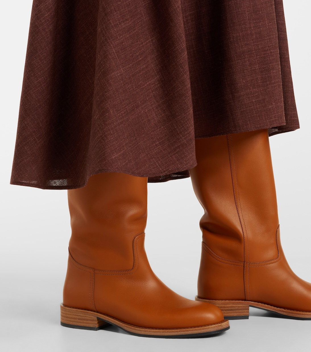 Pablo Walk leather knee-high boots | Loro Piana