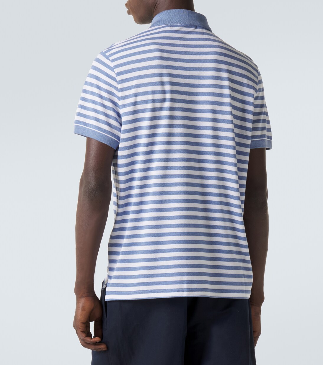 Striped silk and cotton polo shirt | Dunhill