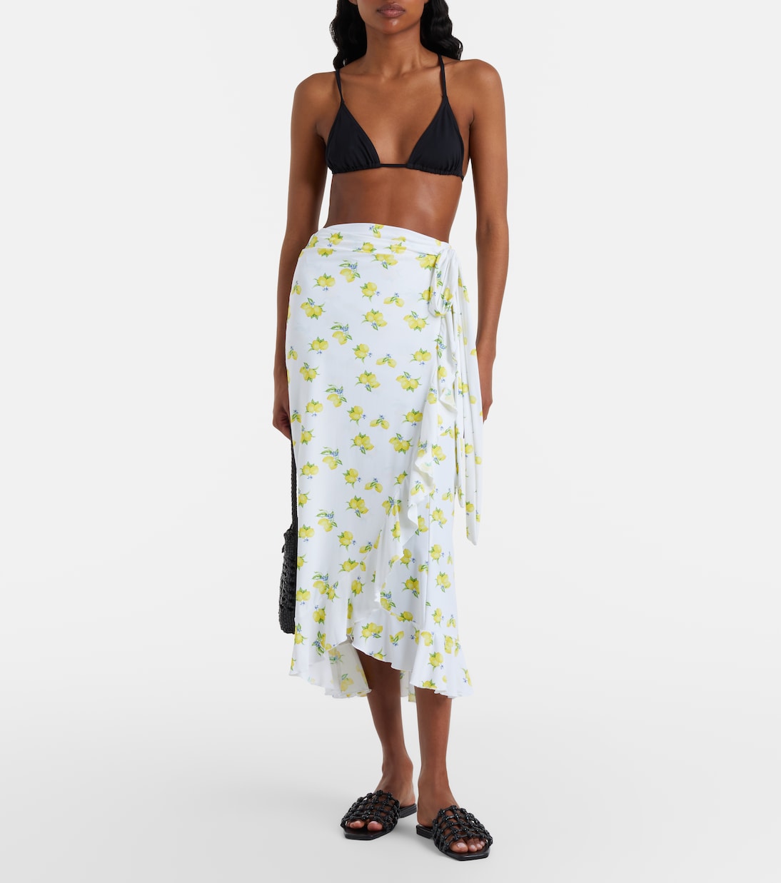 Printed ruffled wrap skirt | Melissa Odabash