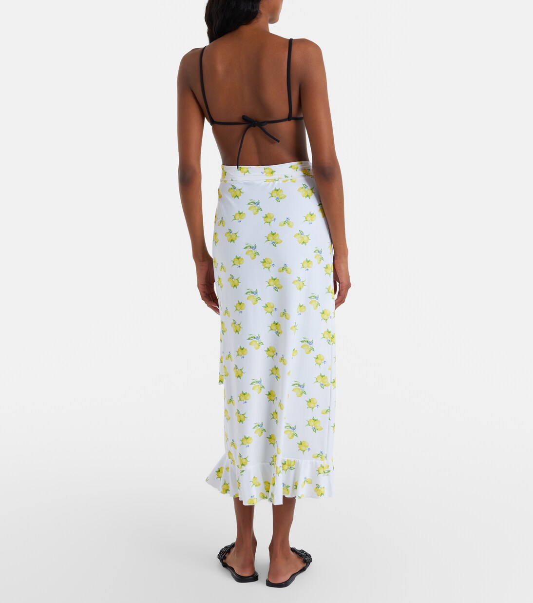 Printed ruffled wrap skirt | Melissa Odabash