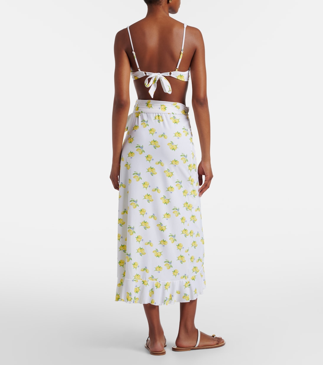 Printed ruffled wrap skirt | Melissa Odabash