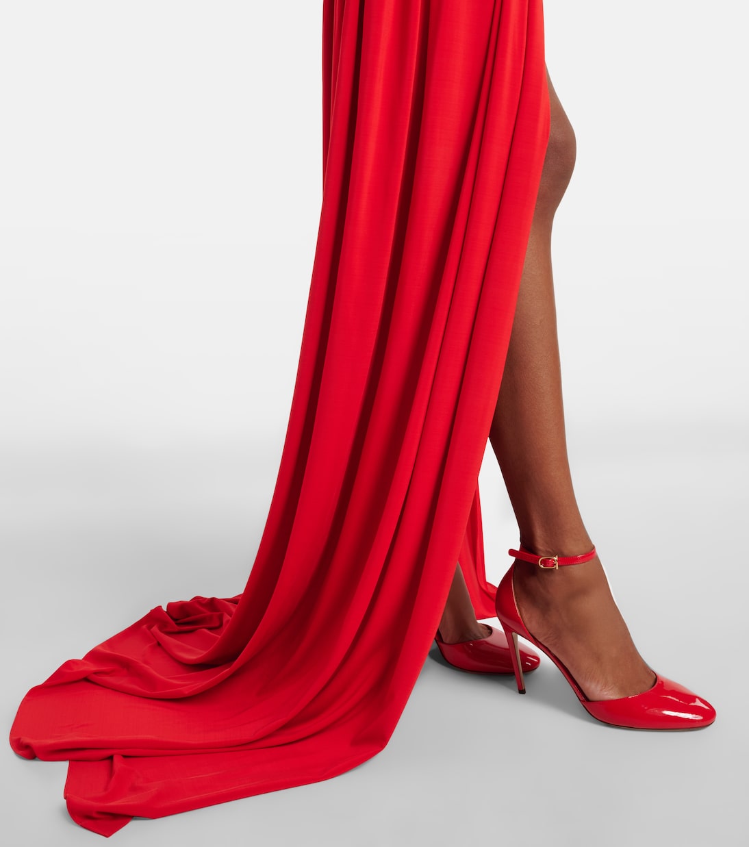 Draped crêpe jersey bustier dress | Stella McCartney