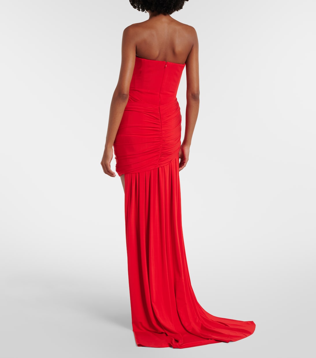 Draped crêpe jersey bustier dress | Stella McCartney