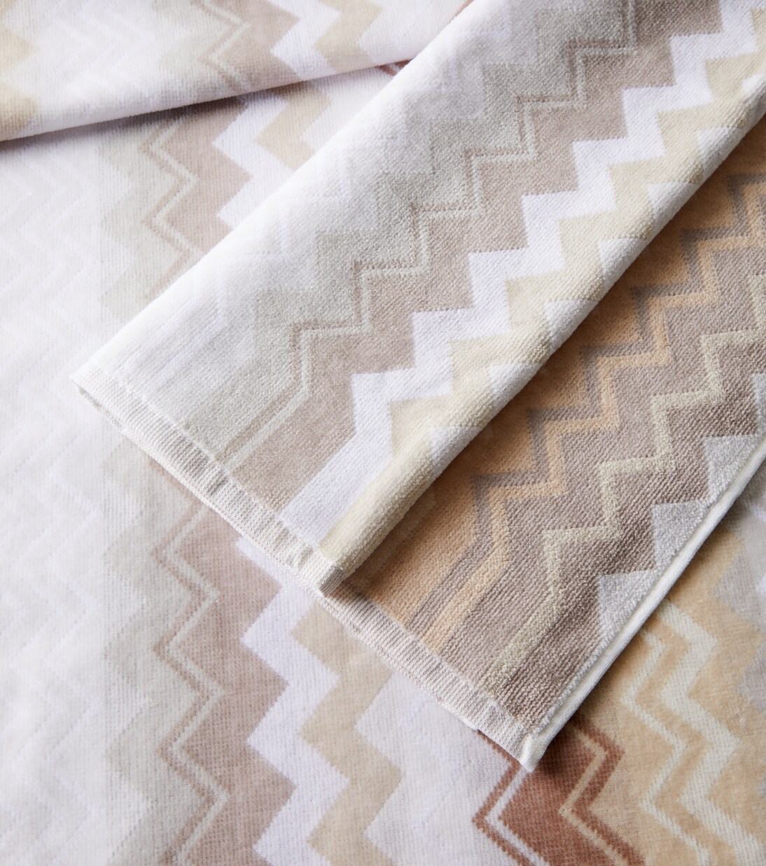 Giacomo set of 2 cotton terry towels | Missoni