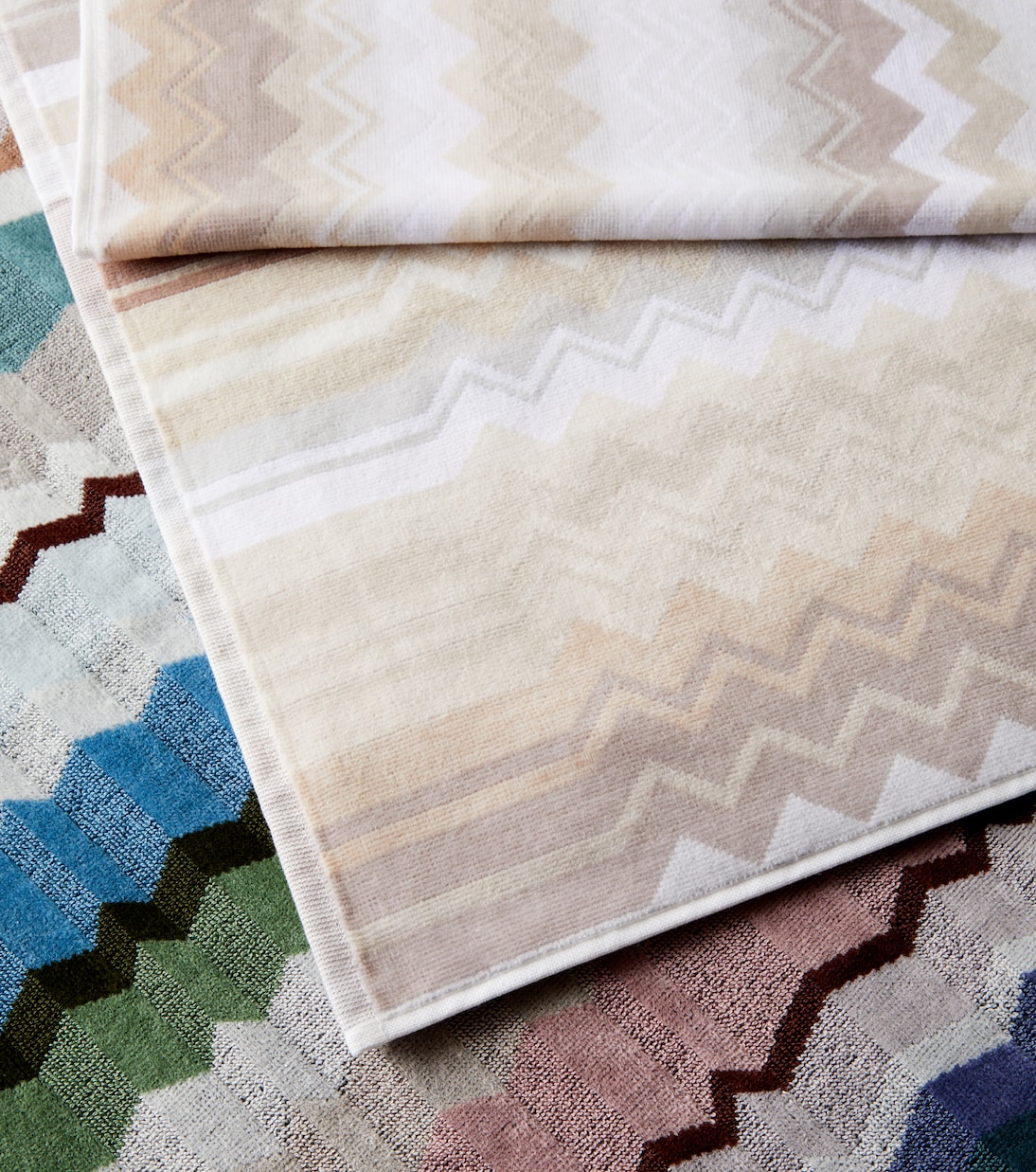 Giacomo set of 2 cotton terry towels | Missoni