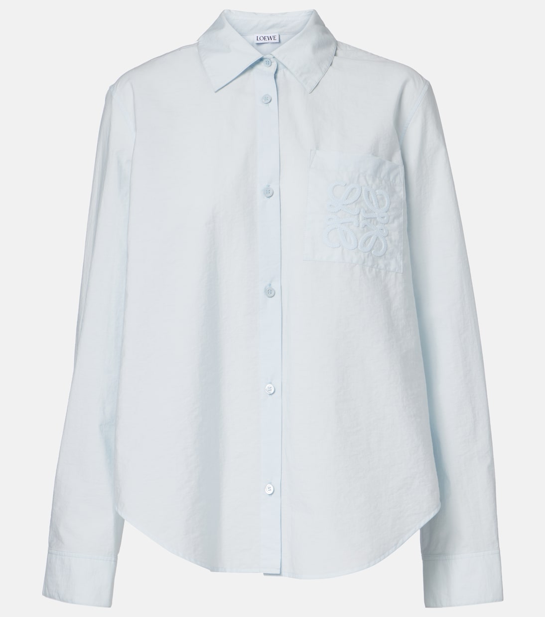 Paula's Ibiza Anagram cotton-blend poplin shirt | Loewe