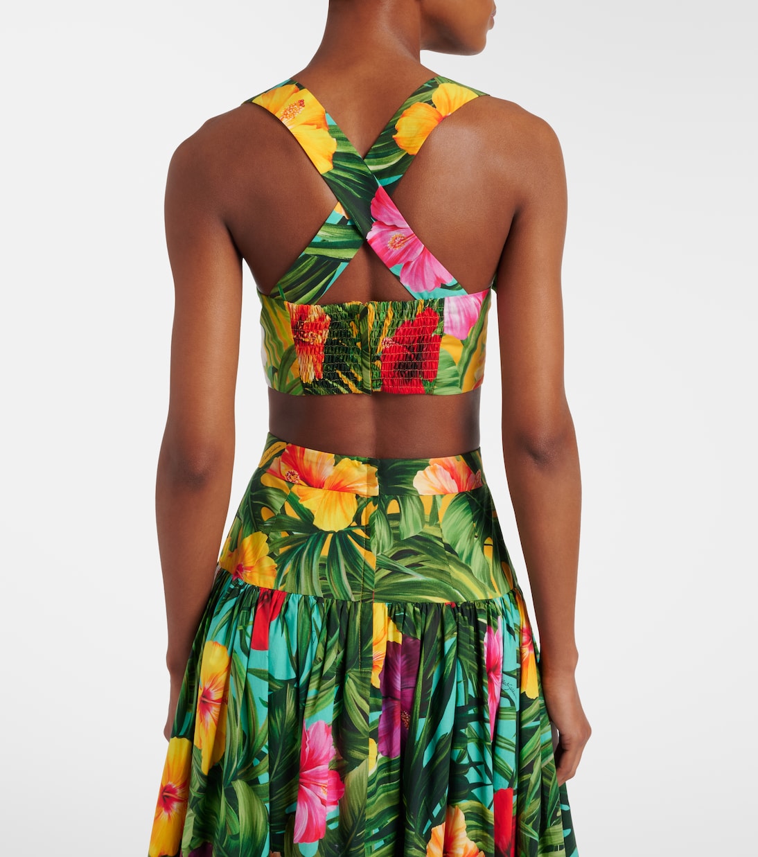 Floral cotton crop top | Dolce&Gabbana