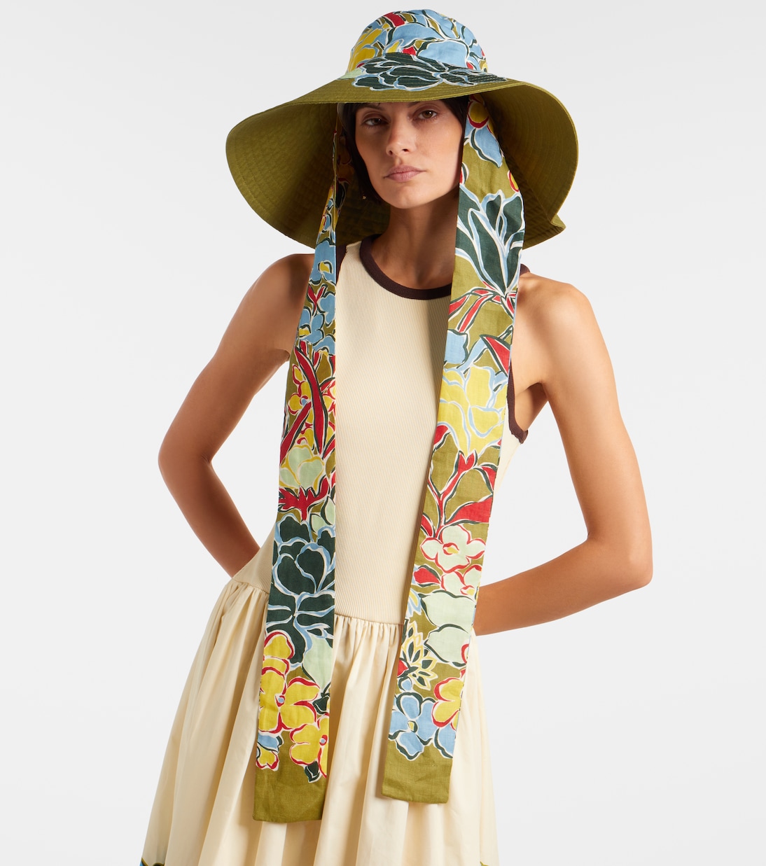 Solstice floral cotton sun hat | Alémais