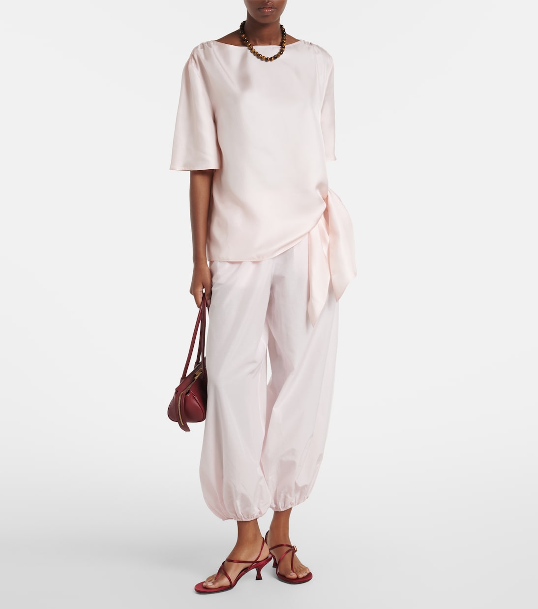 Almaya cotton and silk balloon pants | Loulou de Saison
