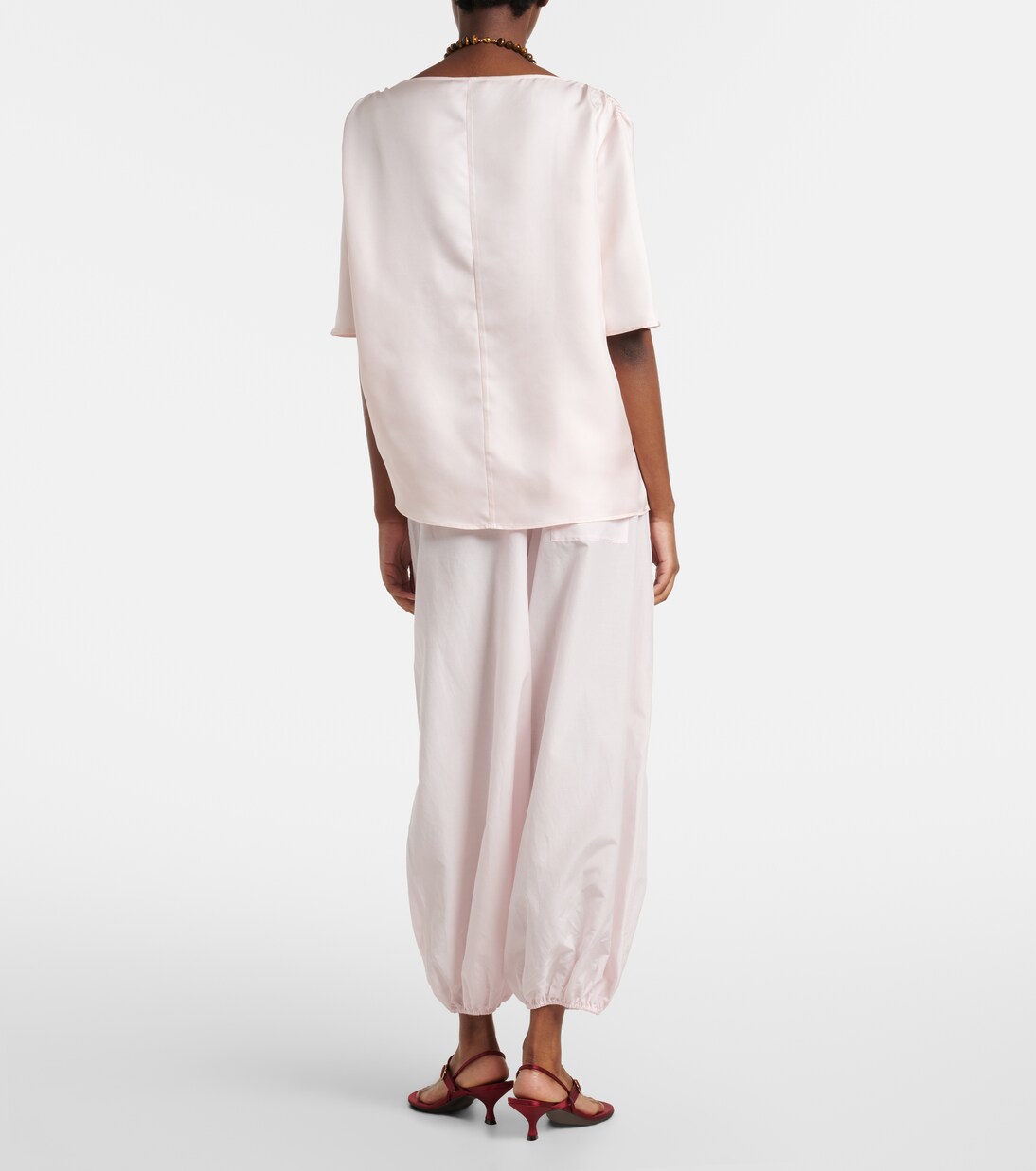 Almaya cotton and silk balloon pants | Loulou de Saison