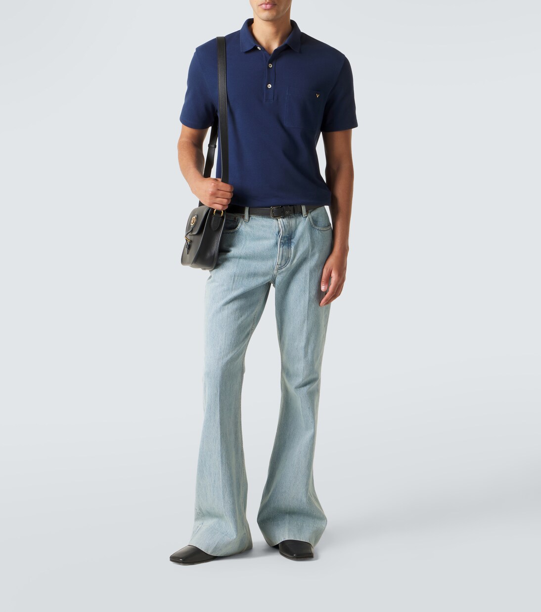 VGold cotton piqué polo shirt | Valentino